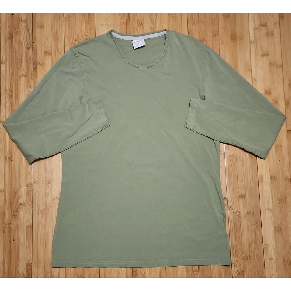 Gymshark Shirt Mens Size Large Green Long Sleeve Crew Neck Performance Athletic